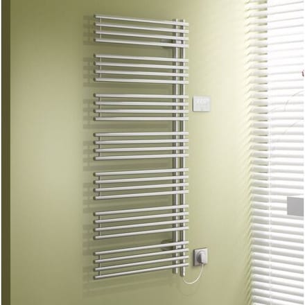 Kermi Diveo-E bathroom radiator 60 x 4.6 x 132 cm incl. electric set WKS right DVE1A1300602DXK
