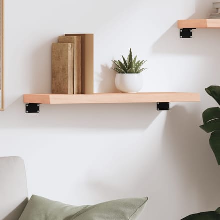 vidaXL - Wandschap - 60x20x4 - cm - onbehandeld - massief - eikenhout