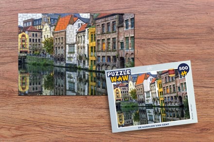 Puzzel De kanalen van Gent - Legpuzzel - Puzzel 500 stukjes
