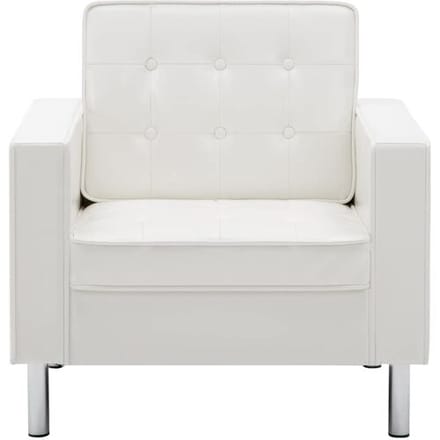 vidaXL Fauteuil Wit 75x70x75 cm Kunstleer