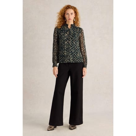 White Stuff Mirabel Metallic Spot Top Black Multi Taglia: 6 | Maglie a manica lunga Outlet | Donna | Nero