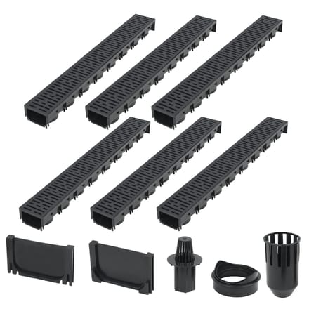 Vidaxl Canaux d'Évacuation, 6 Pièces, Plastique, 6 M
