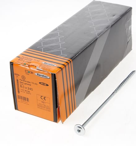 Eurotec Tellerkopschroef verzinkt T40 8x240mm (per 50 stuks)