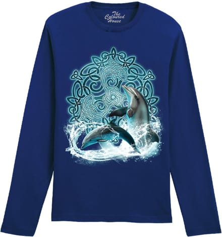 Dolfijn Celtic Dolphin The Coloured House Longsleeve T-shirt XL