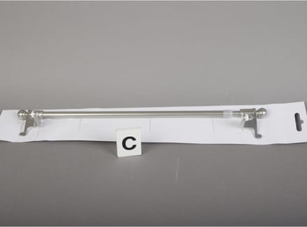 Gifi Diffusion - Uitschuifbare gordijnroede - Zilvergrijs - metaal - 30-50 cm