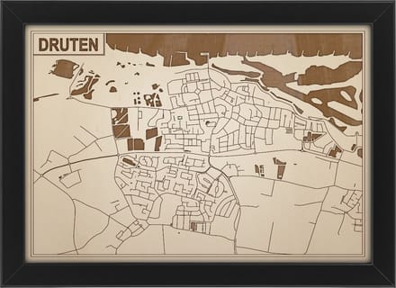 Decoratief Beeld - Houten Van Druten - Hout - Bekroned - Bruin - 21 X 30 Cm