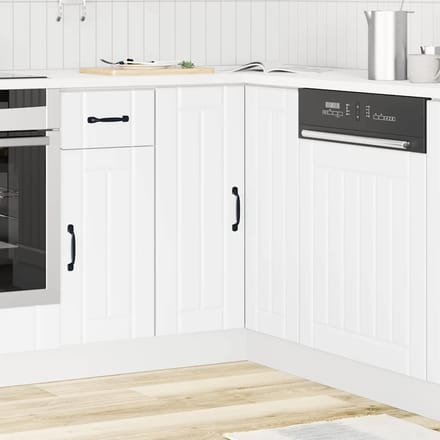 vidaXL - Keuken - hoekonderkast - Lucca - bewerkt - hout - wit
