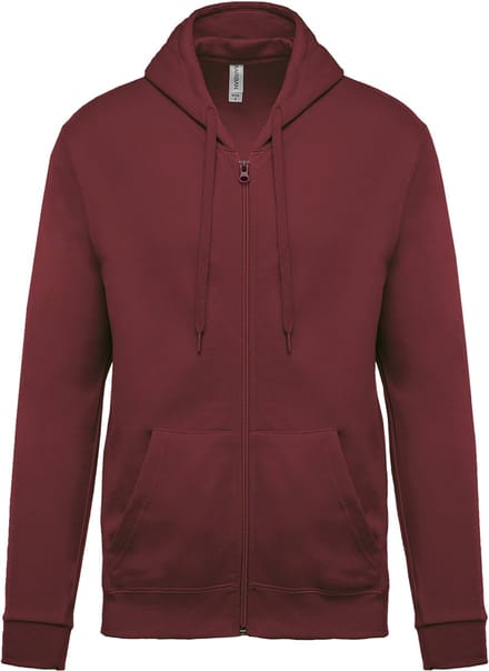Kariban Sweater met rits en capuchon K479 - Wine - L
