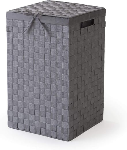 Stijlvolle Grijze Wasmand 30 x 30 x 50 cm