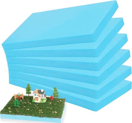 Set van 6 Hard Schuimplaten 40 x 30 x 2 cm, Creatieve Knutselmaterialen voor DIY Projecten, Modelbouw en Landschapsmodellering
