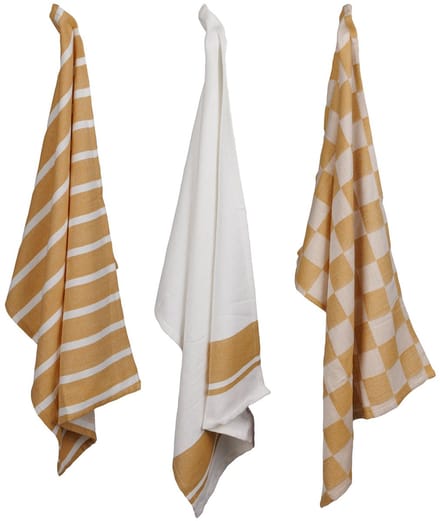 Stoff Keukenhanddoek Amber Gold Set3 50x70cm