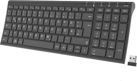 Draadloos Toetsenbord met Ergonomisch Ontwerp en Lange Batterijduur voor Computer en Laptop