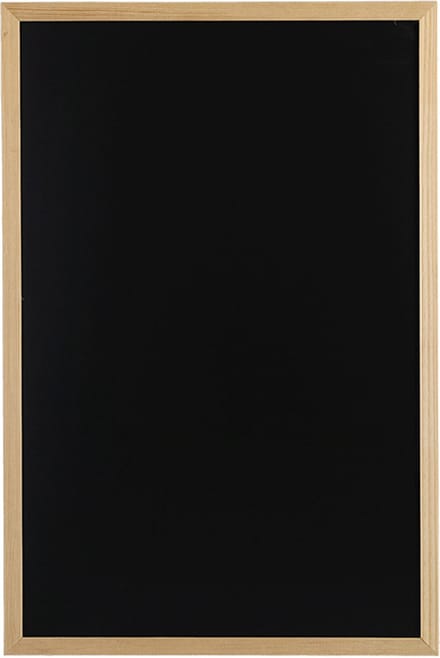 Zeller krijtbord/schoolbord/memobord magnetisch - 40 x 60 cm - hout