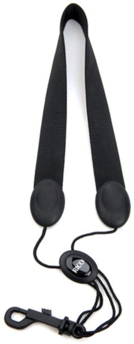 D'Addario Woodwinds SJA13 Rico Saxophone Strap Black Snap Hook voor alt- en sopraan saxofoon