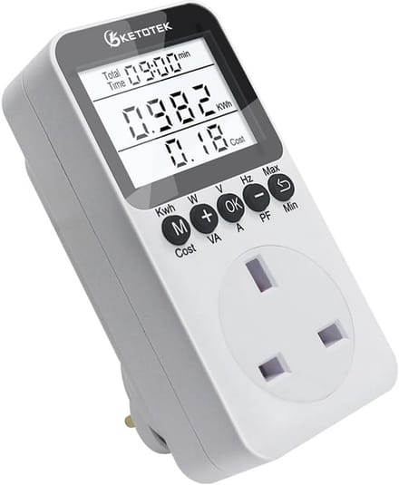 Energiekosten Meter met Backlight - Multifunctionele Vermogensmeter voor Thuisgebruik