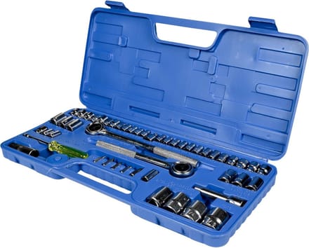Benson 52-delige doppendoos - Inclusief adapters en ratel - Stevige opbergkoffer
