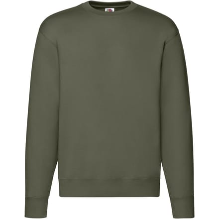 Fruit of the Loom Heren Premium Ingelegd Sweatshirt (Klassieke Olijf)