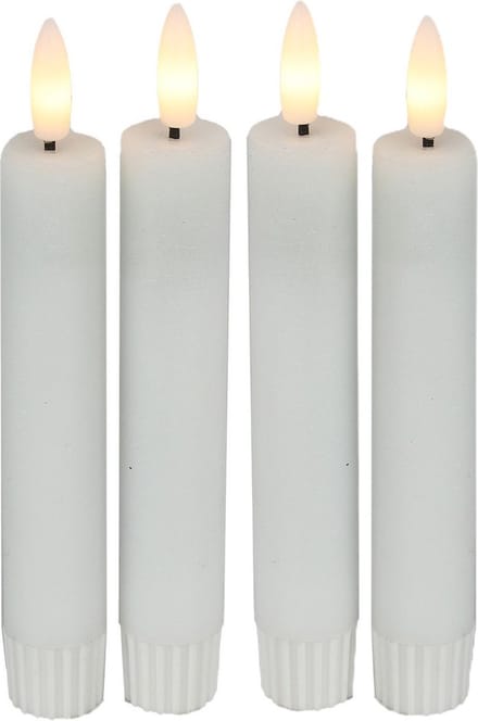 Countryfield Led dinerkaarsen - 4x st- wit -H15cm - afstandsbediening