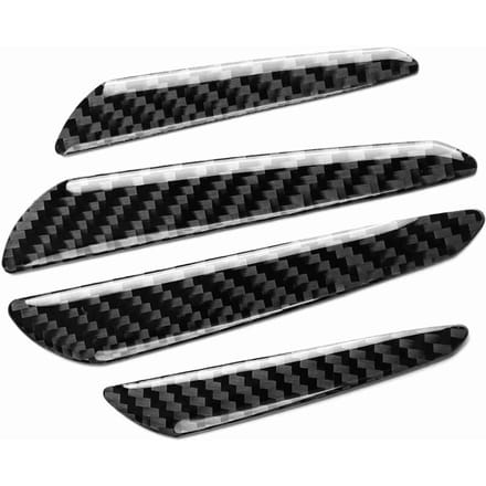 4 stuks Koolstofvezel Deurrandbeschermer Bumperbeschermstrips Sierlijst Afdekking Auto Universeel gray