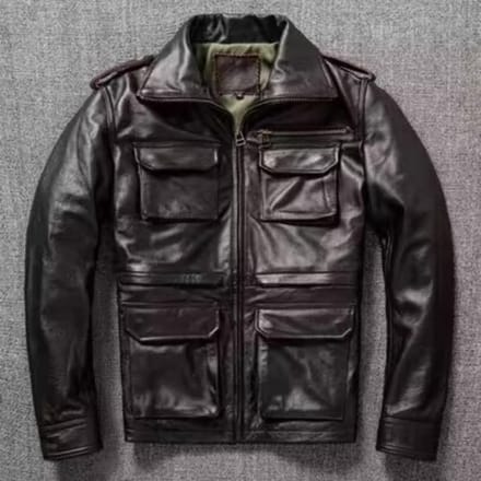 Pure Eerste-laags Zacht Rundleer Jas XXXXL gray