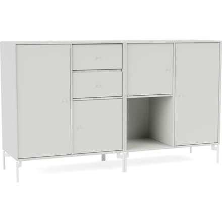 Montana Couple Highboard - Nordic - Poten 12,6 cm snow