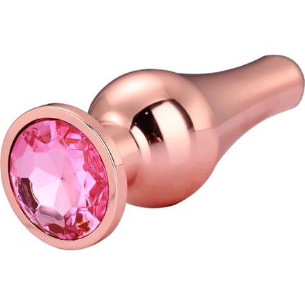Dream Toys - Gleaming Love Rose Gold Pleasure Plug met siersteen - S