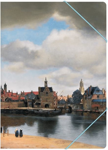 Lanzfeld Vermeer - Documentenmap A4 - Met Elastiek - Gezicht op Delft - A4-formaat