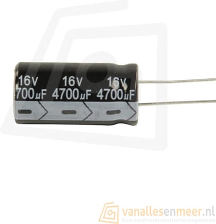 4700uF 16V Condensator 13x25
