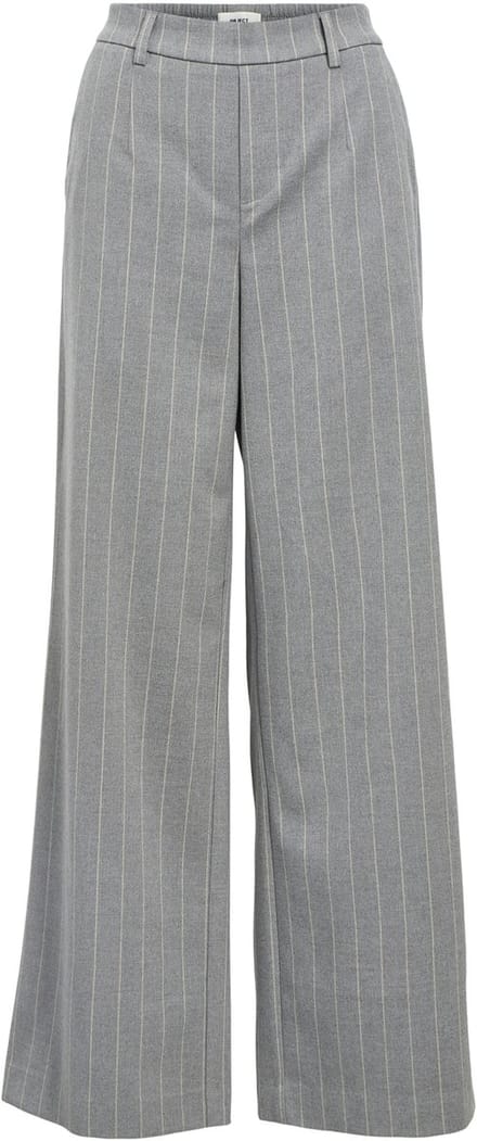 Object Objlisa Wide Pant Broeken Dames - Grijs - Maat 36