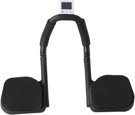 Buiktrainingsuitrusting - Krachttraining apparaat - Spierversterking thuis - Ergonomisch gebogen ontwerp - 28 x 20 x 10 cm - Zwart