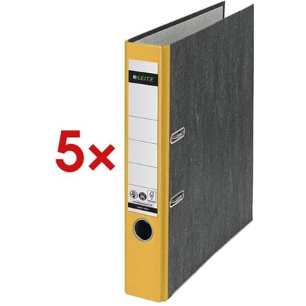 Leitz Ordners 1050 DIN A4 Rugbreedte: 52 mm Geel 2 beugels 10505015