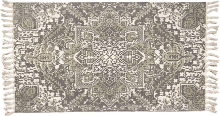 Clayre & Eef Vloerkleed 140x200 cm Grijs Groen Katoen