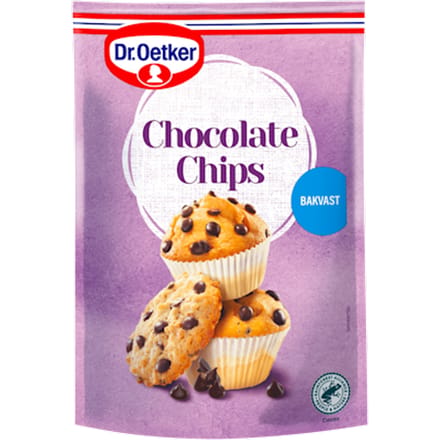 Chocolate chips taart versiering