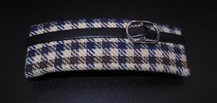 Patentspeld geruit patroon met gesp
