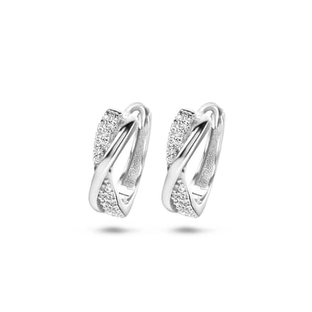 Zilveren klapoorringen zirkonia 1334895