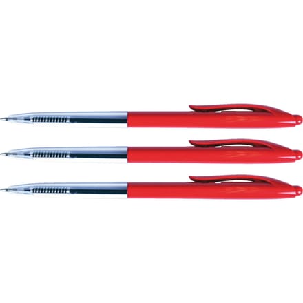 Balpen - Quantore - Rood - Met drukknop - 1 stuk