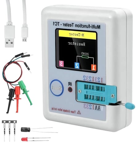 Multifunctionele Transistor Tester met Kleurrijk Grafisch Display voor LCR, ESR, Triode, Diode en Capacitor - 1.8 Inch Scherm met Achtergrondverlichting