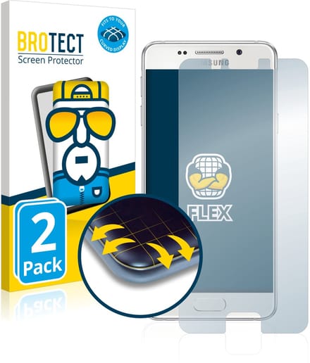 BROTECT - Screenprotector voor Samsung Galaxy A3 2016 - Folie Beschermfolie transparant volledig dekking - 2 Stuks