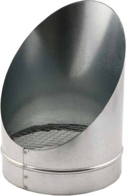 Buisrooster 45 graden met gaas diameter: 200 mm