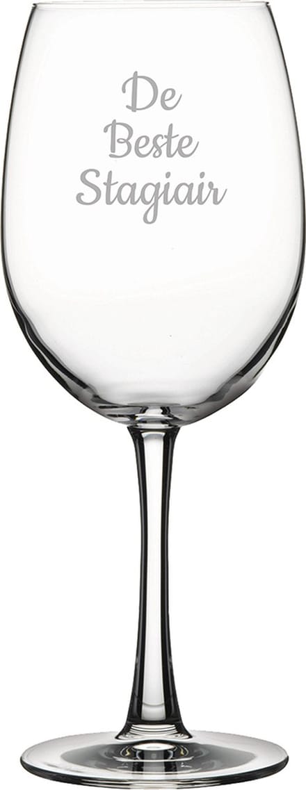 Gegraveerde Rode wijnglas 46cl De Beste Stagiair