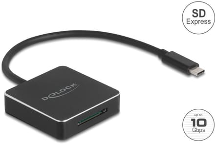 Delock USB Type-C™ Card Reader for SD Express (SD 7.1) memory cards
