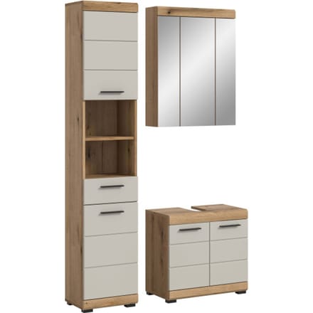 Scout badkamercombinatie kasjmier mat MDF TZ Evoke Oak NB - 34x112x191cm