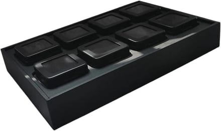 Display Lade Edelstenen - Sieraden Organizer - Stenen Presenteren - 8 Gewatteerde Compartimenten - 29 x 16 x 3 cm