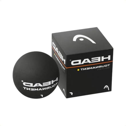 Squashbal Gele Stip - Toernooi Bal - Wedstrijd Spelen - Extra Langzaam - 1 Bal - Zwart