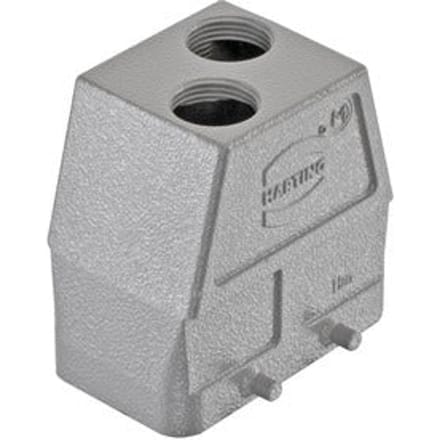 Han 10B Hoge Constructie Kap Boveninvoer 2xM20 - 19300100465