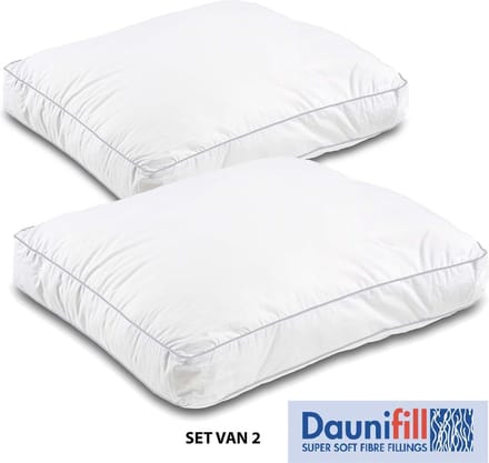 Swissation Trends Medische - Box Kussen - 50x60x10 cm - Wit (set van 2)