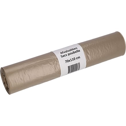 Afvalzak Cleaninq 70x110cm LDPE recycled T50 120L transparant