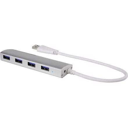 Renkforce RF-3703155 USB-hub 4 poorten USB-A USB 3.0 5 GBit/s Aluminium