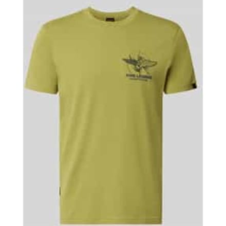 T-shirt met labelprint en ronde hals