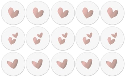 9x Sticker Hartje Rose